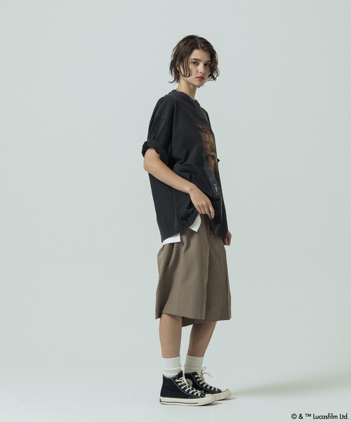 SLICK（スリック）の「【SLICK/スリック】SLICK / STAR WARS / Printed T-shirt 02/スターウォーズ / パウダー加工プリントTシャツ /オーバーサイズ シルエット/ ビンテージ / ディズニー（Tシャツ/カットソー・メンズ・ホワイト/ブラック・3/2/1）」の8枚目の写真