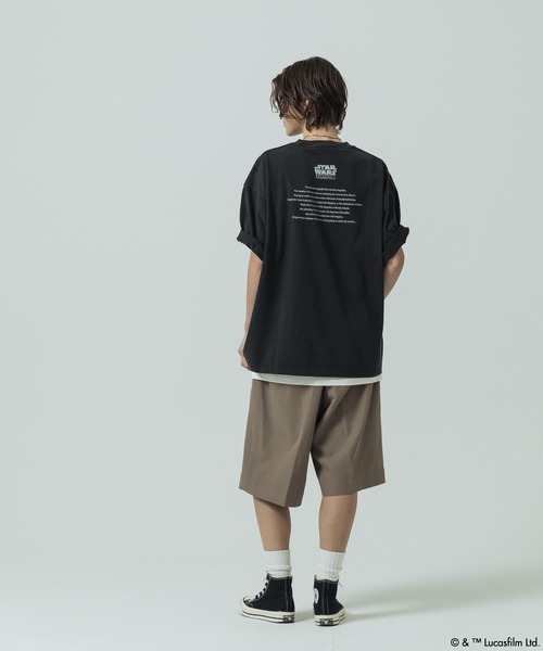 SLICK（スリック）の「【SLICK/スリック】SLICK / STAR WARS / Printed T-shirt 02/スターウォーズ / パウダー加工プリントTシャツ /オーバーサイズ シルエット/ ビンテージ / ディズニー（Tシャツ/カットソー・メンズ・ホワイト/ブラック・3/2/1）」の9枚目の写真