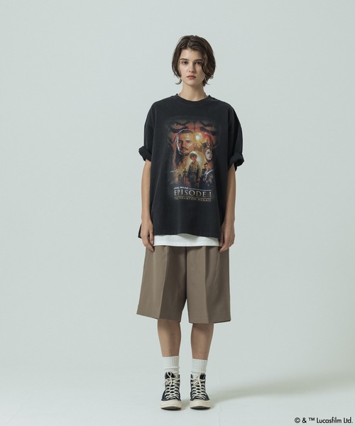 SLICK（スリック）の「【SLICK/スリック】SLICK / STAR WARS / Printed T-shirt 02/スターウォーズ / パウダー加工プリントTシャツ /オーバーサイズ シルエット/ ビンテージ / ディズニー（Tシャツ/カットソー・メンズ・ホワイト/ブラック・3/2/1）」の10枚目の写真