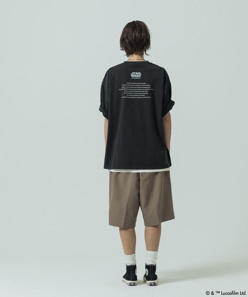 SLICK（スリック）の「【SLICK/スリック】SLICK / STAR WARS / Printed T-shirt 02/スターウォーズ / パウダー加工プリントTシャツ /オーバーサイズ シルエット/ ビンテージ / ディズニー（Tシャツ/カットソー・メンズ・ホワイト/ブラック・3/2/1）」の11枚目の写真