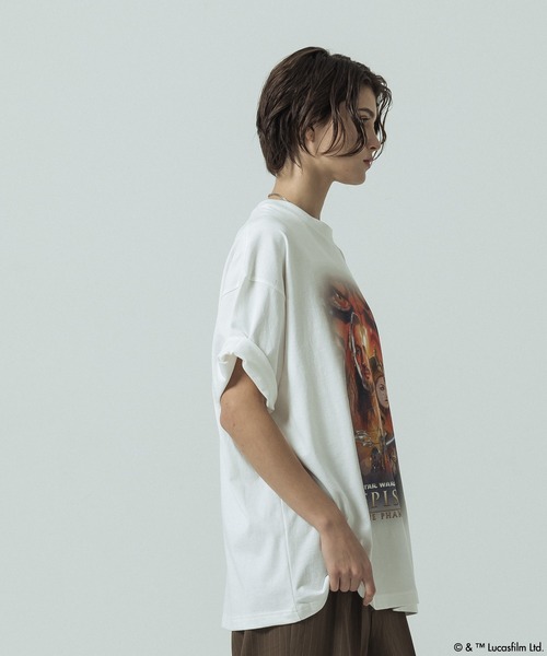 SLICK（スリック）の「【SLICK/スリック】SLICK / STAR WARS / Printed T-shirt 02/スターウォーズ / パウダー加工プリントTシャツ /オーバーサイズ シルエット/ ビンテージ / ディズニー（Tシャツ/カットソー・メンズ・ホワイト/ブラック・3/2/1）」の13枚目の写真