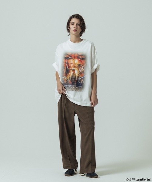 SLICK（スリック）の「【SLICK/スリック】SLICK / STAR WARS / Printed T-shirt 02/スターウォーズ / パウダー加工プリントTシャツ /オーバーサイズ シルエット/ ビンテージ / ディズニー（Tシャツ/カットソー・メンズ・ホワイト/ブラック・3/2/1）」の15枚目の写真