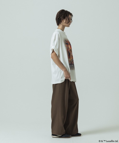 SLICK（スリック）の「【SLICK/スリック】SLICK / STAR WARS / Printed T-shirt 02/スターウォーズ / パウダー加工プリントTシャツ /オーバーサイズ シルエット/ ビンテージ / ディズニー（Tシャツ/カットソー・メンズ・ホワイト/ブラック・3/2/1）」の17枚目の写真