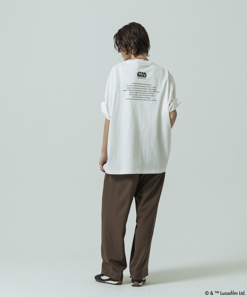 SLICK（スリック）の「【SLICK/スリック】SLICK / STAR WARS / Printed T-shirt 02/スターウォーズ / パウダー加工プリントTシャツ /オーバーサイズ シルエット/ ビンテージ / ディズニー（Tシャツ/カットソー・メンズ・ホワイト/ブラック・3/2/1）」の18枚目の写真