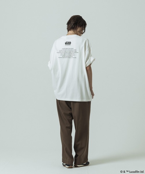 SLICK（スリック）の「【SLICK/スリック】SLICK / STAR WARS / Printed T-shirt 02/スターウォーズ / パウダー加工プリントTシャツ /オーバーサイズ シルエット/ ビンテージ / ディズニー（Tシャツ/カットソー・メンズ・ホワイト/ブラック・3/2/1）」の19枚目の写真