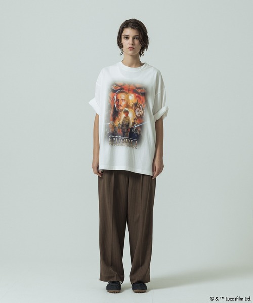 SLICK（スリック）の「【SLICK/スリック】SLICK / STAR WARS / Printed T-shirt 02/スターウォーズ / パウダー加工プリントTシャツ /オーバーサイズ シルエット/ ビンテージ / ディズニー（Tシャツ/カットソー・メンズ・ホワイト/ブラック・3/2/1）」の20枚目の写真
