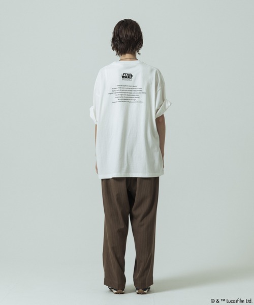 SLICK（スリック）の「【SLICK/スリック】SLICK / STAR WARS / Printed T-shirt 02/スターウォーズ / パウダー加工プリントTシャツ /オーバーサイズ シルエット/ ビンテージ / ディズニー（Tシャツ/カットソー・メンズ・ホワイト/ブラック・3/2/1）」の21枚目の写真