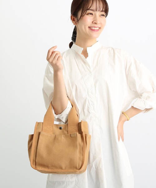 BACKYARD FAMILY(バックヤードファミリー)の「DOT&STRIPE キャンバス 両サイドポケット付きトート(トートバッグ・レディース・ピンク/グリーン系その他/ネイビー/イエロー/ナチュラル/ブラック/グレー系その他/ホワイト×ブラック/ピンク系その他/カーキ/レッド/グリーン・FREE)」の15枚目の写真