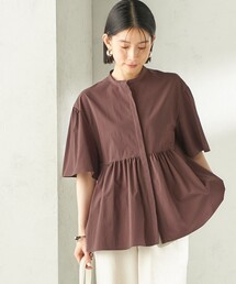 〈接触冷感 / 撥水加工〉TEXBRID(R) タフタ ショート スリーブ 羽織 シャツ