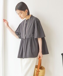 SHIPS | 〈接触冷感 / 撥水加工〉TEXBRID(R) タフタ ショート スリーブ 羽織 シャツ(シャツ/ブラウス)