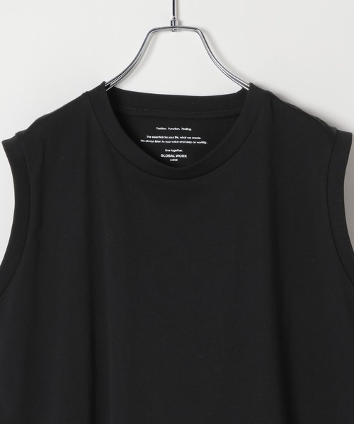 GLOBAL WORK（グローバルワーク）の「Fffit エフィット/快適レイヤードノースリーブ/657702（タンクトップ・メンズ・ブラック/ライトグレー/ホワイト・MEDIUM/LARGE/X-LARGE/SMALL）」の5枚目の写真