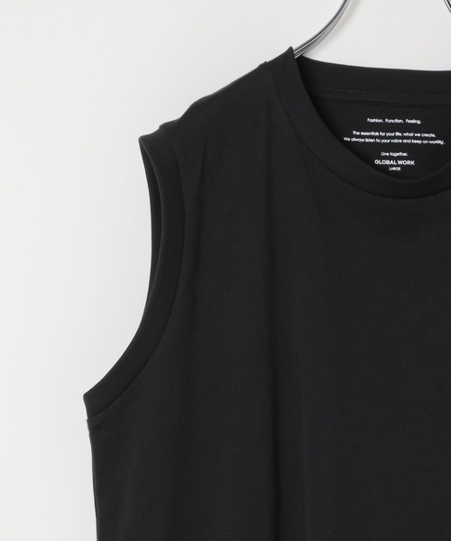 GLOBAL WORK（グローバルワーク）の「Fffit エフィット/快適レイヤードノースリーブ/657702（タンクトップ・メンズ・ブラック/ライトグレー/ホワイト・MEDIUM/LARGE/X-LARGE/SMALL）」の6枚目の写真