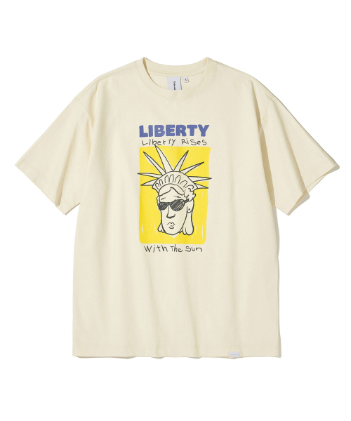 URBANDTYPE(アーバンディタイプ)の「リバティピープルTシャツ_クリーム(Tシャツ/カットソー・レディース・その他・SMALL/MEDIUM/LARGE/X-LARGE)」の2枚目の写真