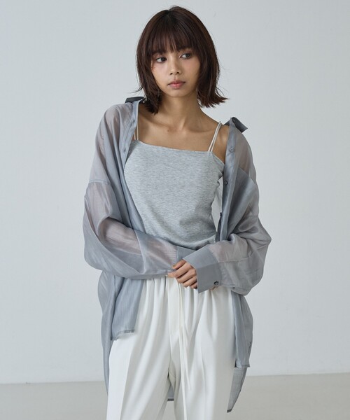 abahouse mavie（アバハウスマヴィ）の「【ｶｯﾌﾟ取り外し可能】ｶｯﾌﾟｲﾝｷｬﾐ（Tシャツ/カットソー・レディース・ホワイト/ライトグレー/ブラック・フリー）」の9枚目の写真