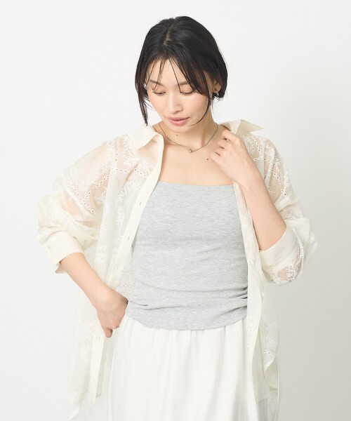 abahouse mavie（アバハウスマヴィ）の「【ｶｯﾌﾟ取り外し可能】ｶｯﾌﾟｲﾝｷｬﾐ（Tシャツ/カットソー・レディース・ホワイト/ライトグレー/ブラック・フリー）」の10枚目の写真
