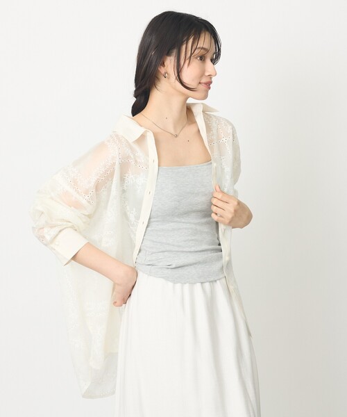 abahouse mavie（アバハウスマヴィ）の「【ｶｯﾌﾟ取り外し可能】ｶｯﾌﾟｲﾝｷｬﾐ（Tシャツ/カットソー・レディース・ホワイト/ライトグレー/ブラック・フリー）」の12枚目の写真