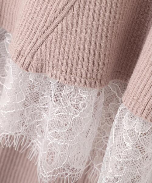 PROPORTION BODY DRESSING（プロポーションボディドレッシング）の「【加藤栞さん着用】レース付きペプラムニットセット / 1216140413（ワンピース・レディース・ピンク/ネイビー/ライトグリーン・MEDIUM/SMALL）」の22枚目の写真