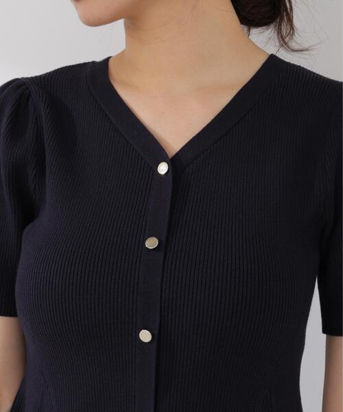 PROPORTION BODY DRESSING（プロポーションボディドレッシング）の「【加藤栞さん着用】レース付きペプラムニットセット / 1216140413（ワンピース・レディース・ピンク/ネイビー/ライトグリーン・MEDIUM/SMALL）」の13枚目の写真