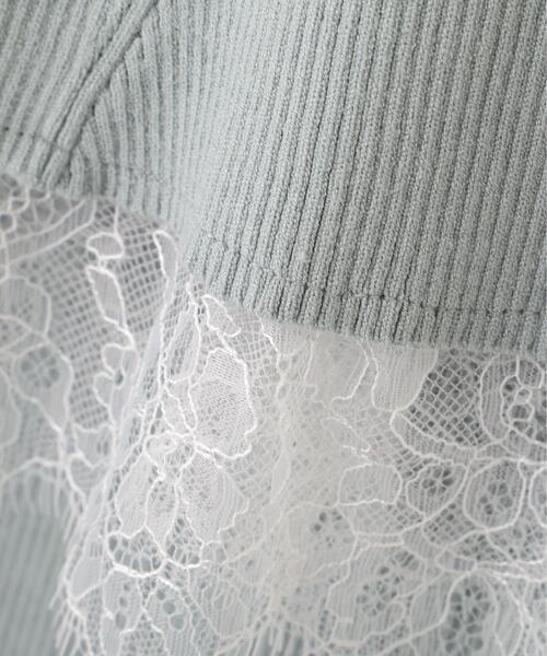 PROPORTION BODY DRESSING（プロポーションボディドレッシング）の「【加藤栞さん着用】レース付きペプラムニットセット / 1216140413（ワンピース・レディース・ピンク/ネイビー/ライトグリーン・MEDIUM/SMALL）」の16枚目の写真