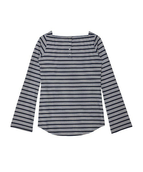 Ameri(アメリ)の「COLORFUL BORDER L/S TOP(Tシャツ/カットソー・レディース・アイボリー/ベージュ/グレー・FREE)」の21枚目の写真