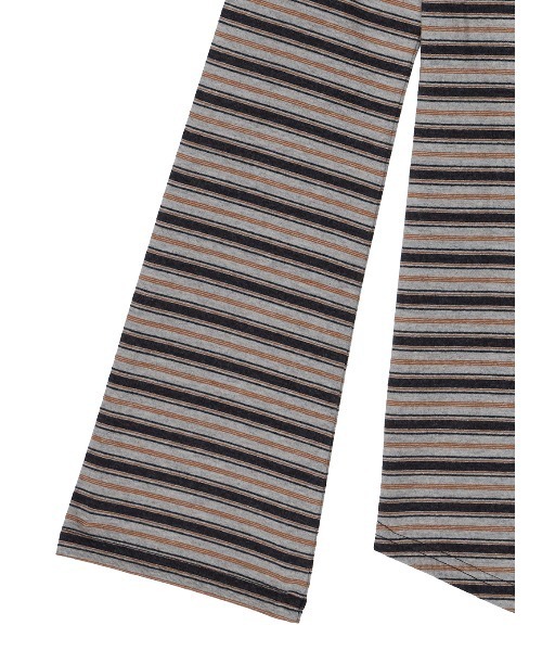 Ameri(アメリ)の「COLORFUL BORDER L/S TOP(Tシャツ/カットソー・レディース・アイボリー/ベージュ/グレー・FREE)」の4枚目の写真