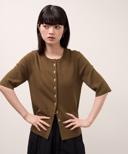 キュプラMIXクールタッチカーディガン/UV抑制/接触冷感（カーディガン