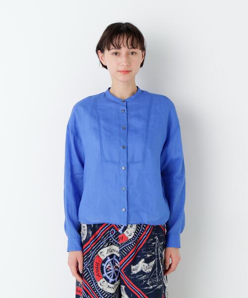human woman(ヒューマンウーマン)の「◆【名品/ウォッシャブル/4カラー展開】ラミーボザムシャツブラウス(シャツ/ブラウス・レディース・ベージュ系その他2/ピンク/ネイビー/ブルー・MEDIUM)」の15枚目の写真