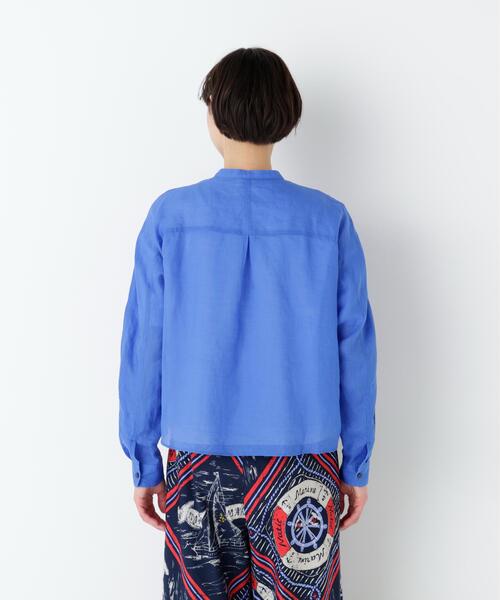 human woman(ヒューマンウーマン)の「◆【名品/ウォッシャブル/4カラー展開】ラミーボザムシャツブラウス(シャツ/ブラウス・レディース・ベージュ系その他2/ピンク/ネイビー/ブルー・MEDIUM)」の14枚目の写真