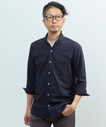 MEN'S MELROSE | ストレッチフィット ワンピースカラー 七分袖シャツ(シャツ/ブラウス)