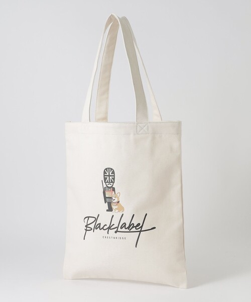 BLACK LABEL CRESTBRIDGE(ブラックレーベル・クレストブリッジ)の「ブリティッシュグラフィックトート(ショルダーバッグ・メンズ・オフホワイト/ブラック・FREE)」の1枚目の写真