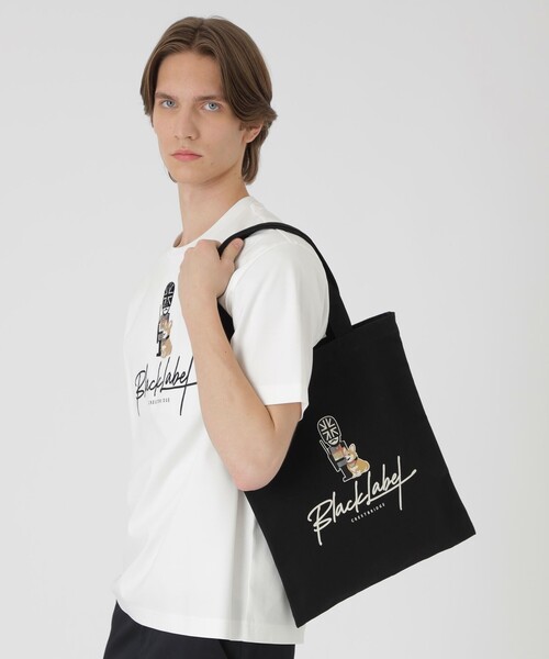 BLACK LABEL CRESTBRIDGE(ブラックレーベル・クレストブリッジ)の「ブリティッシュグラフィックトート(ショルダーバッグ・メンズ・オフホワイト/ブラック・FREE)」の9枚目の写真