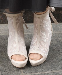 axes femme | オープントゥレースブーツ(ブーツ)