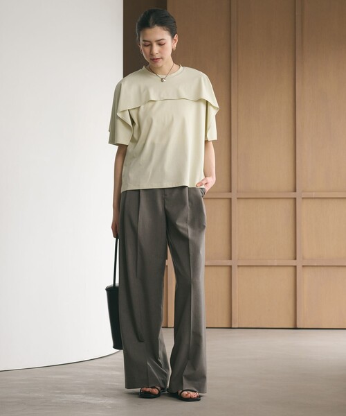 BEAUTY&YOUTH UNITED ARROWS(ビューティーアンドユースユナイテッドアローズ)の「【WEB限定 Wardrobe DAILY MINIMAL】ケープフリル ショートスリーブプルオーバー UVカット 接触冷感(Tシャツ/カットソー・レディース・ホワイト/ロイヤルブルー/ベージュ/ダークグレー・FREE)」の16枚目の写真