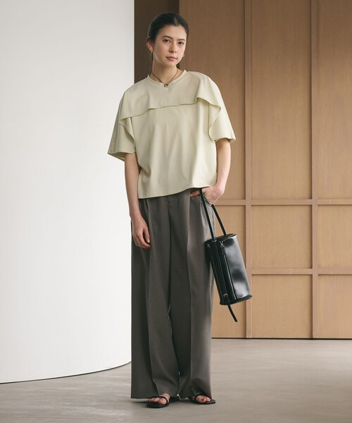 BEAUTY&YOUTH UNITED ARROWS(ビューティーアンドユースユナイテッドアローズ)の「【WEB限定 Wardrobe DAILY MINIMAL】ケープフリル ショートスリーブプルオーバー UVカット 接触冷感(Tシャツ/カットソー・レディース・ホワイト/ロイヤルブルー/ベージュ/ダークグレー・FREE)」の17枚目の写真