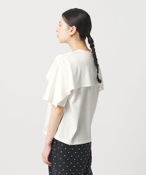 BEAUTY&YOUTH UNITED ARROWS(ビューティーアンドユースユナイテッドアローズ)の「【WEB限定 Wardrobe DAILY MINIMAL】ケープフリル ショートスリーブプルオーバー UVカット 接触冷感(Tシャツ/カットソー・レディース・ホワイト/ロイヤルブルー/ベージュ/ダークグレー・FREE)」の22枚目の写真