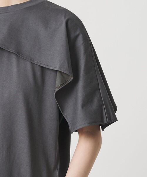 BEAUTY&YOUTH UNITED ARROWS(ビューティーアンドユースユナイテッドアローズ)の「【WEB限定 Wardrobe DAILY MINIMAL】ケープフリル ショートスリーブプルオーバー UVカット 接触冷感(Tシャツ/カットソー・レディース・ホワイト/ロイヤルブルー/ベージュ/ダークグレー・FREE)」の6枚目の写真