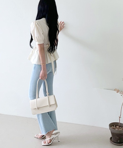 REMUR(レミュール)の「カシュクール風ペプラムブラウス(シャツ/ブラウス・レディース・アイボリー/サックスブルー/ホワイト・FREE)」の15枚目の写真