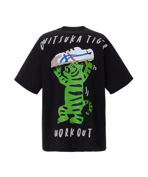 Onitsuka Tiger(オニツカタイガー)の「OVERSIZED GRAPHIC T / オーバーサイズグラフィックティー(Tシャツ/カットソー・レディース・ブラック/アイボリー・S/XS/XL/L/M)」の2枚目の写真