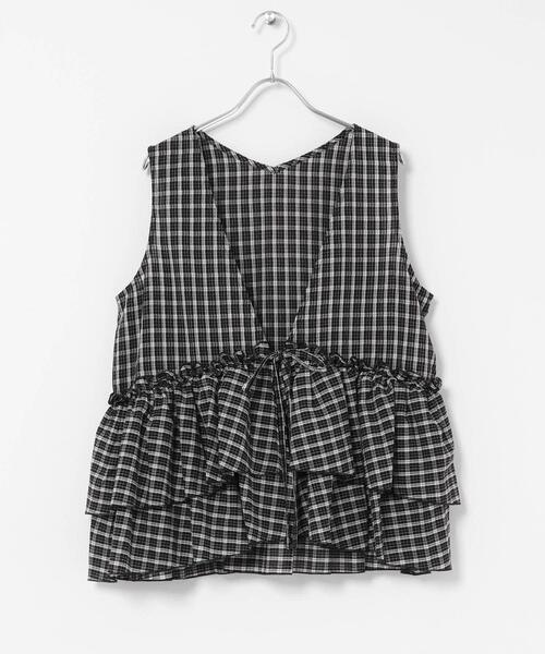 URBAN RESEARCH Sonny Label(アーバンリサーチサニーレーベル)の「サッカーチェックペプラムベストブラウス(シャツ/ブラウス・レディース・ブラウン/ブラック/チャコールグレー・FREE)」の20枚目の写真