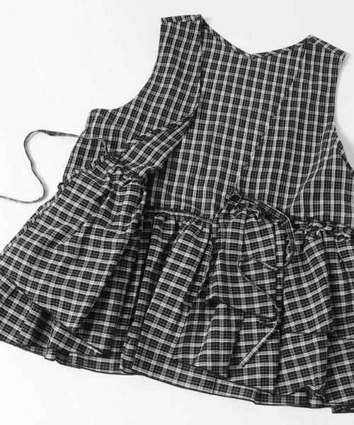 URBAN RESEARCH Sonny Label(アーバンリサーチサニーレーベル)の「サッカーチェックペプラムベストブラウス(シャツ/ブラウス・レディース・ブラウン/ブラック/チャコールグレー・FREE)」の21枚目の写真