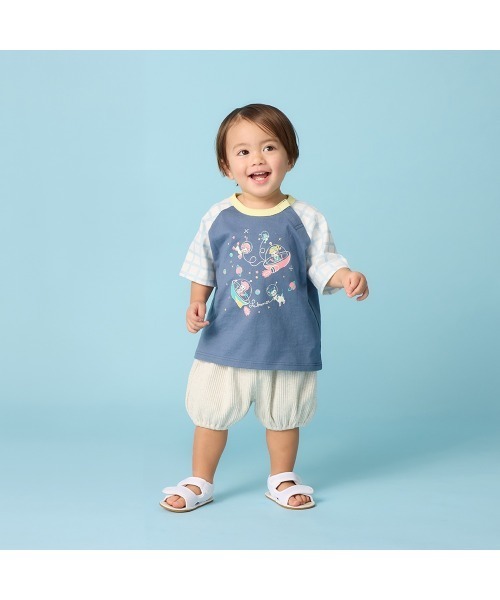 Belle Maison(ベルメゾン)の「SWIMMERコラボ ラグラン半袖Tシャツ(Tシャツ/カットソー・キッズ・レッド系その他3/ブルー系その他2・80/90/100/110/120)」の5枚目の写真