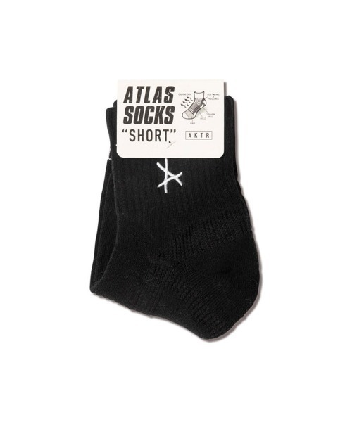 AKTR（アクター）の「AKTR ATLAS SOCKS "SHORT"（アクター アトラス ソックス 「ショート」）（ソックス/靴下・メンズ・ホワイト系/ブラック系・MEDIUM/LARGE）」の3枚目の写真