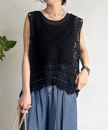 un dix cors（アンディコール）の「クロシェベスト（ニット/セーター）」