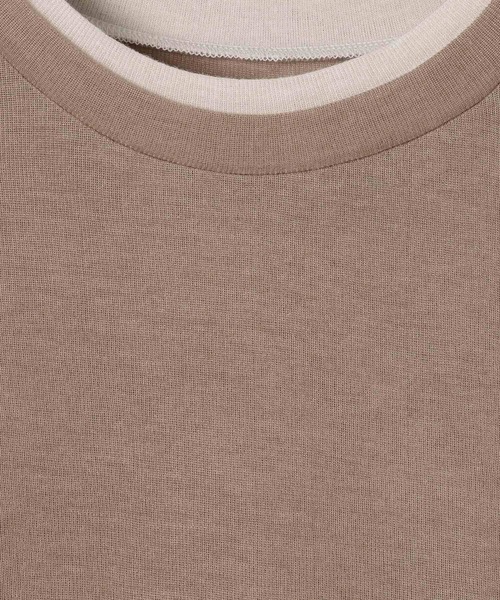 GEORGE'S（ジョージズ）の「レイヤードTシャツ（Tシャツ/カットソー・レディース・ベージュ/ブルー/ブラック/ブラウン/レッド・FREE）」の20枚目の写真