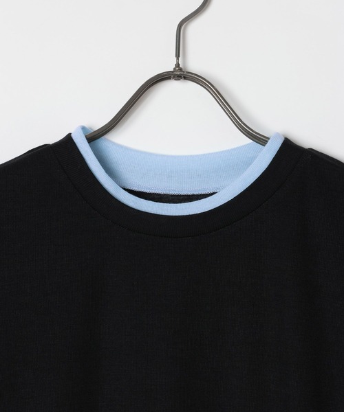 GEORGE'S（ジョージズ）の「レイヤードTシャツ（Tシャツ/カットソー・レディース・ベージュ/ブルー/ブラック/ブラウン/レッド・FREE）」の14枚目の写真