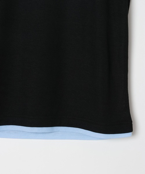 GEORGE'S（ジョージズ）の「レイヤードTシャツ（Tシャツ/カットソー・レディース・ベージュ/ブルー/ブラック/ブラウン/レッド・FREE）」の16枚目の写真