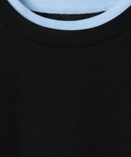 GEORGE'S（ジョージズ）の「レイヤードTシャツ（Tシャツ/カットソー・レディース・ベージュ/ブルー/ブラック/ブラウン/レッド・FREE）」の18枚目の写真