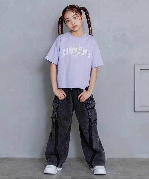algy(アルジー)の「カットデニムラインパンツ(デニムパンツ・キッズ・サックスブルー/グレー・130/140/150/160)」の11枚目の写真