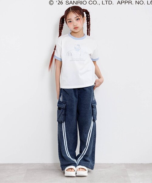 algy(アルジー)の「カットデニムラインパンツ(デニムパンツ・キッズ・サックスブルー/グレー・130/140/150/160)」の13枚目の写真