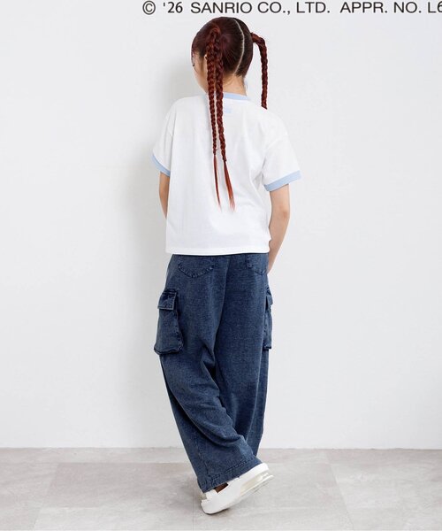 algy(アルジー)の「カットデニムラインパンツ(デニムパンツ・キッズ・サックスブルー/グレー・130/140/150/160)」の14枚目の写真